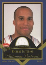 2002-03 Fleer Platinum Richard Jefferson Game Worn Jersey Card