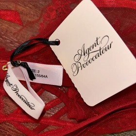 Agent Provocateur Demelza Red Suspender | Sz. 4 | NWT $285