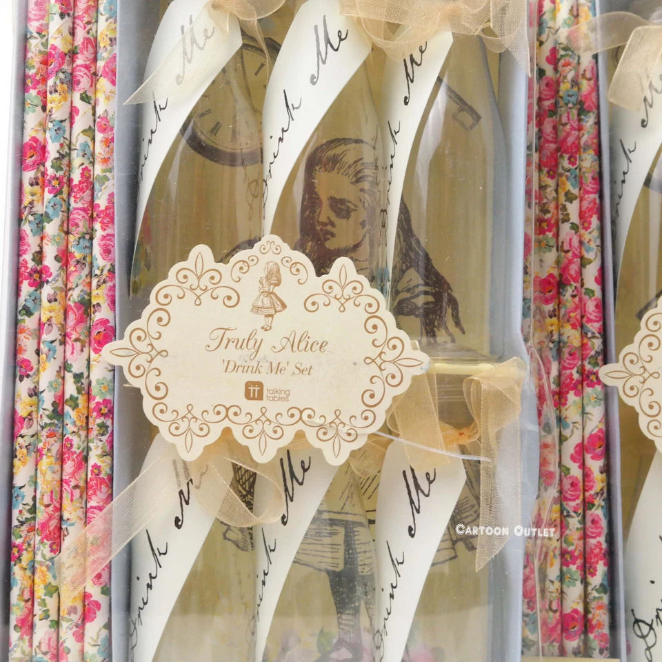 Juego de bebidas Truly Alice decoración de mesa sombrerero loco fiesta de té mini botellas favores de fiesta Foto 2 de 4