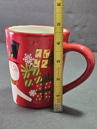 Susan Winget Kaffeebecher Weihnachten Schneemann rot zertifiziert international 4 Zoll groß  - Bild 13 von 16