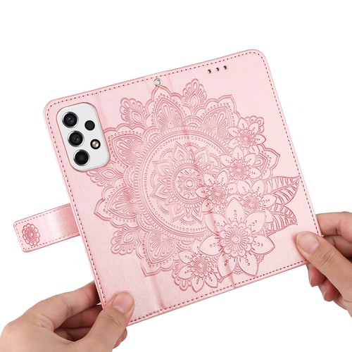 Funda protectora abatible de cuero billetera en relieve para teléfono para Samsung Galaxy A13 A14 A34 A54 - Imagen 22 de 64