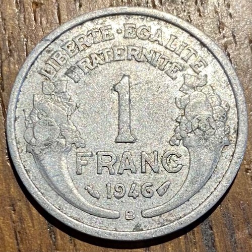 PIECE DE 1 FRANC MORLON ALUMINIUM 1946 B (1059) VOIR PHOTOS - Foto 1 di 2