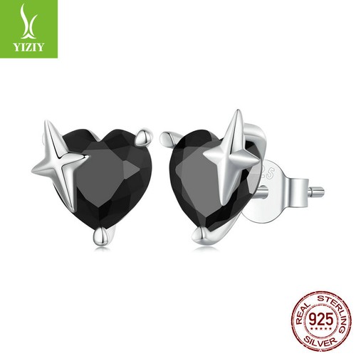 Moda Única Plata de Ley 925 Vintage Corazón Pendientes Joyería Mujeres - Imagen 1 de 15