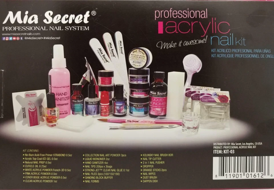 Kit de uñas acrílicas profesionales Mia secret para principiantes y estudiantes GRAN AHORRO Foto 2 de 2