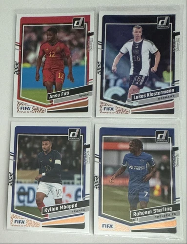 2023 Panini Donruss Soccer Group - Fati, Klostermann, Mbappe, Sterling