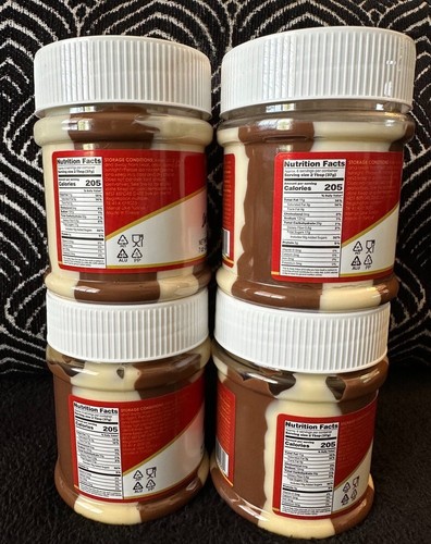 4 JARS ROSOLINI HAZELNUT CREAM W MILK & COCOA DUO RICH CREAMY SPREAD 7oz LOT - Picture 2 of 7
