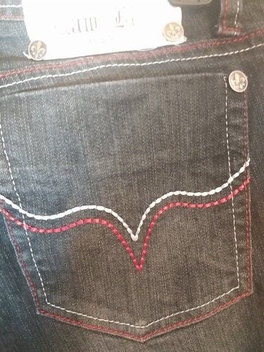 Raw Blue Ripped Skinny Low Rise Stretch Denim Jeans Womens Size:9/10 (32x32) - Picture 5 of 6