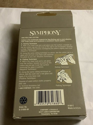 NUEVO Trapo Symphony Rolling Algodón-Imitación Pintura Profesional 2 paquetes/3 paños cada uno - Imagen 3 de 4