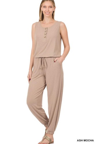 Zenana Sleeveless Jogger Jumpsuit - Picture 2 of 15