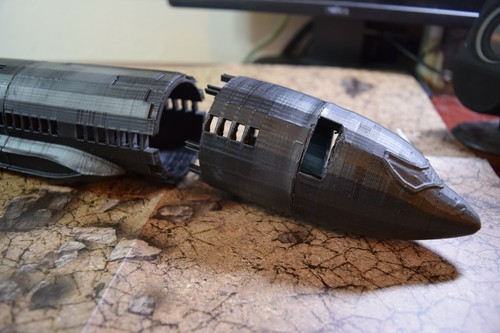 28mm Wargame Terrain Post Apocalyptic Jet Airplane-Fallout Necromunda Zombicide - Picture 3 of 11