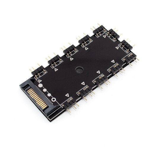 5V/3Pin ARGB Fan PWM HUB 1 To 12 Multi Way PWM Cooler Fan Hub Splitter(SATA) New - Afbeelding 3 van 6