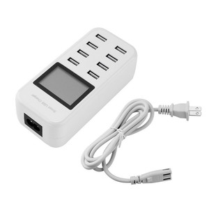 8 Multi-Port USB Adapter Desktop Wall Charger Smart LED Display Charging Station