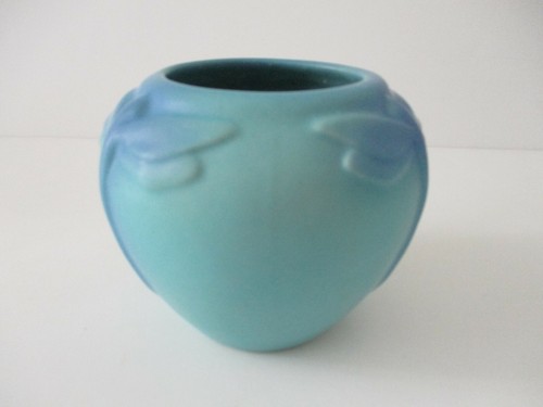 Van Briggle Pottery Dragonfly flower Pot - Picture 2 of 7