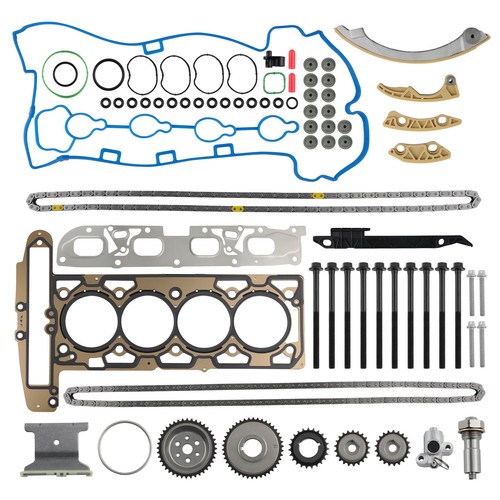 Timing Chain Kit & Head Gasket Bolts Set For SATURN ION 2.4L KY 2.0L NEW