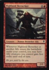 Highland Berserker - Zendikar: #132, Magic: The Gathering Nm R216