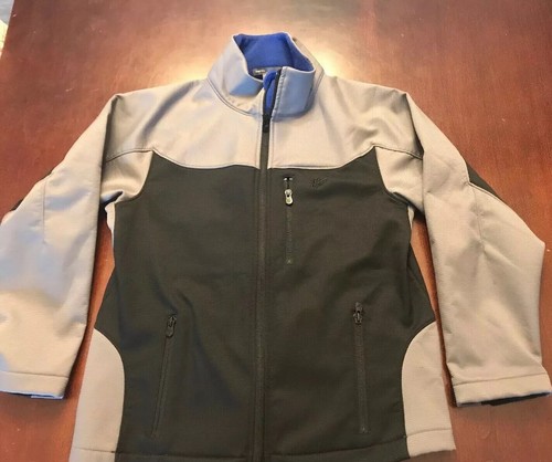 GAP Kids Boys Spring Jacket Size L (10) Gray Black Casual Fleece Warm - Picture 1 of 8