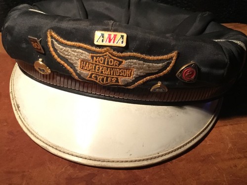 Vintage Original 40’er Jahre? Harley Davidson Kapitänsmütze Americana Wpins Vinyl Bill - Bild 2 von 14