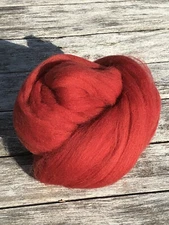 Cayenne Red Wool Roving, Wool Roving,  Spin into Yarn, Needle Felt wet felt Wool