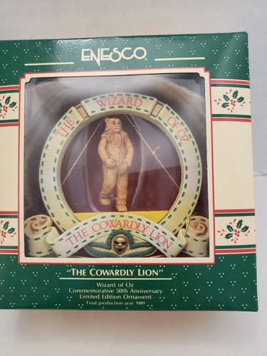 Anillo ENESCO 1989 El león cobarde mago de OZ 50 años Adorno de Navidad - Imagen 2 de 4
