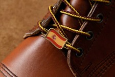 Charm by BrooklynMaker 2 Spain Flags Shoes Boot Lace Keeper Holder