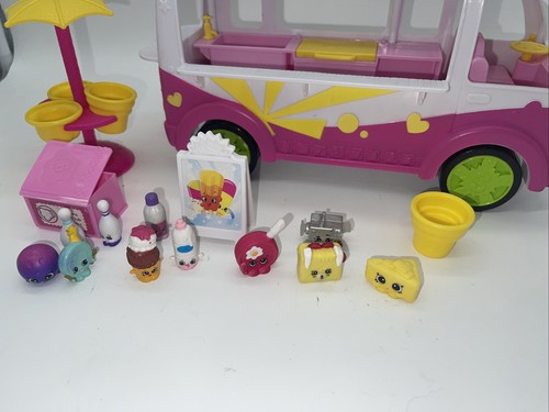 Moose SHOPKINS Bubblesha Scoops Ice Cream Truck Food Fair + Bonus Queenie Hearts - Picture 6 of 11