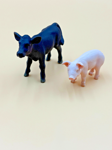 Schleich Farm Animal Lot Germany Cows Pig Horse Collectible - Picture 7 of 10