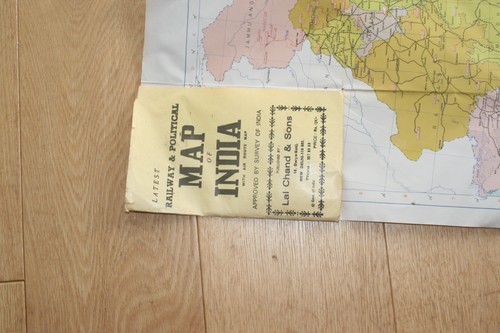 Vintage Map of India. (Railway & Political) - Picture 3 of 4