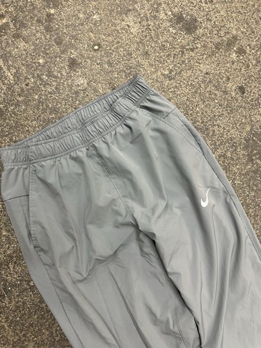 Nike Dry Fit Zippered Jogger Grey Baggy Mens Medium Tapered Polyester Athletic - Picture 6 of 8