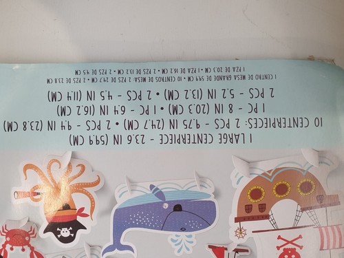 16 Pirate Birthday Invitations & 11 Piece Pirate Table Decorating Kit Children - Picture 3 of 14