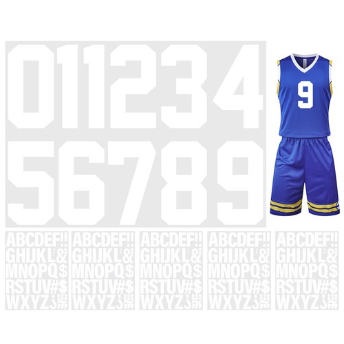 181 Pcs Lettere Termoadesive per Tessuti e Numeri Adesivi per Maglie 8 Pollic...