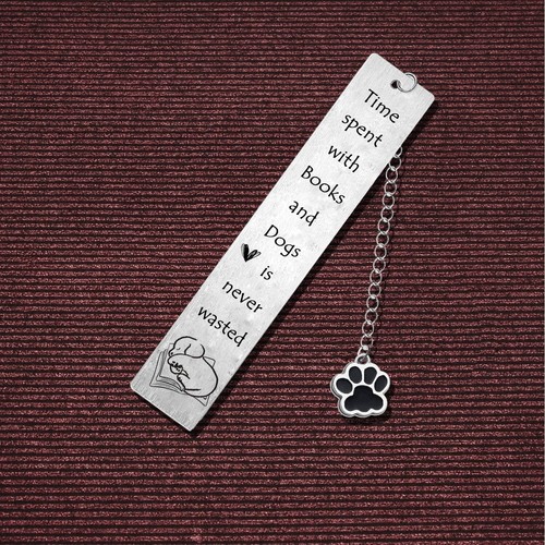 Dog Lover Bookmark Dog Themed Bookmark for Friend Animal Bookmark Dog Dad Dog Mu - Foto 3 di 3