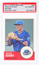 2012 Topps Heritage Minors Trevor Story #46 PSA Auth