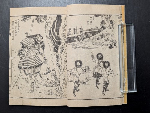 Japanischer Ukiyo-e Holzschnitt M-Größe Buch 8-071 2 Bände Katsushika Hokusai - Bild 7 von 24