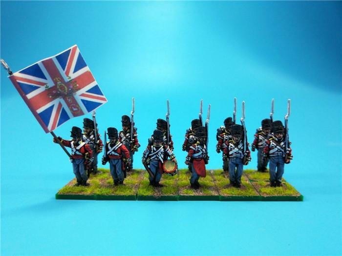 28mm Napoleonic painted British KGL Infantry flank companies advancing Bri02 28mm Napoleonic painted British KGL Infantry flank companies advancing Bri02