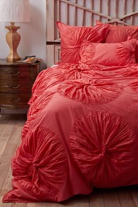 Anthropologie Lanna Duvet Cover Sz King Coral Color Ebay