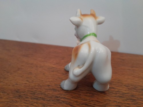 2 X Vintage Anthropomorphic Baby Cow Figurine 2.5" Retro Kitschy Bull Calf Japan - Picture 10 of 13