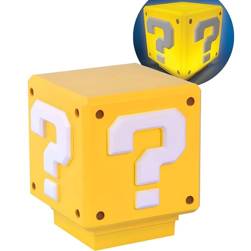 Super Mario Question Block LED Night Light with Sound USB Rechargeable Lamp - Picture 2 of 13