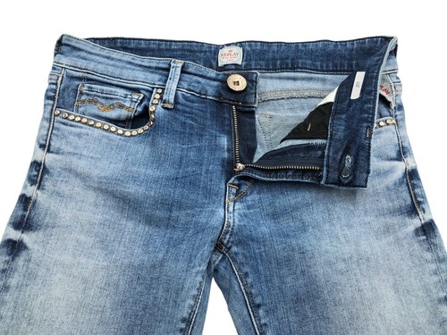 REPLAY Damen LUZ Slim Fit Denim Shorts Größe W28 - Bild 3 von 7