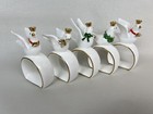 Napco Ware Christmas Napkin Rings White Dove  Bone China