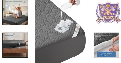 Superior Comfort Mattress Protector - Waterproof King Size Pad with Deep Pocket - Picture 2 of 10