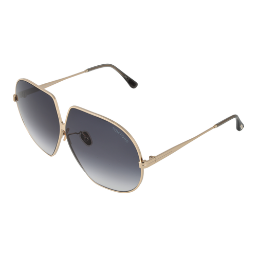 Tom Ford Sunglasses Gold Metal Grey Gradient Rectangular FT0785 28B 66mm