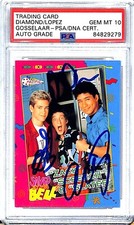 1992 Saved by The Bell GOSSELAAR, LOPEZ, DIAMOND Signed Card 106 PSA/DNA 10 SLAB