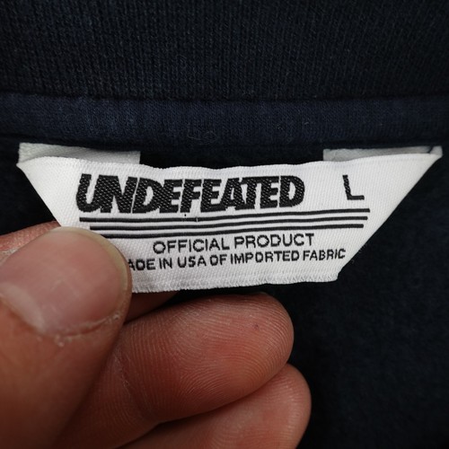 Undefeated Sweatshirt Mens Large Blue Fleece Crewneck Pullover Streetwear Skater - Picture 8 of 9
