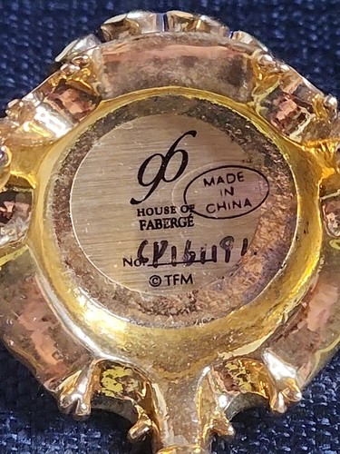 House Of Faberge Messing 3 Fuß Ei Ständer Sockel goldfarben verziert Display (SB) - Bild 7 von 7