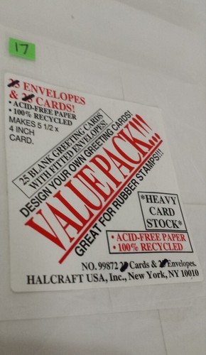 Halcraft USA Valuepack 17 Envelopes & Cards Ivory NEW for Cardcraft Stamping - Picture 5 of 8