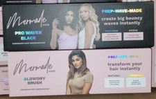 Mermade Hair Mermade Blow Dry Brush Pink and Mermade Pro Waver 32mm Black NEW