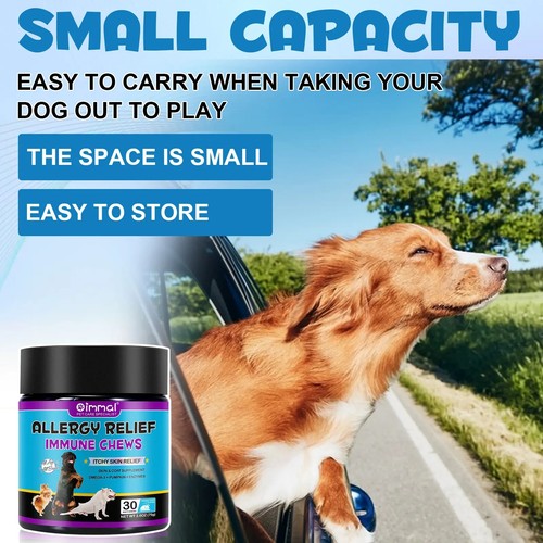 Dog Allergy Itch Relief & Immune Chews for Dogs with Omega 3 Itchy Skin 30 Chews - Picture 5 of 5