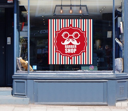 3D Man Hair Cut G109 Barber Shop Window Stickers Vinyl Wall Mural Decals Honey - Bild 1 von 10