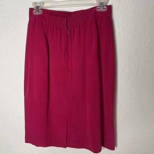 Vtg Patrick Petite 100% Silk 2 Piece Set Jacket & Skirt Size 10 Pink Lined - Picture 16 of 23