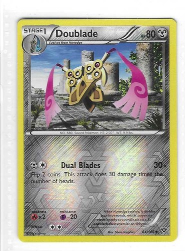 Pokemon --- DOUBLADE --- XY Base Set! REVERSE HOLO! NM/Mint! 84/146 - Picture 3 of 3
